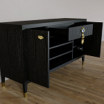 Комод-буфет Elsa Dreams Black с открытыми полками   варинант исполнения - 5 | Loft Concept в Барнауле