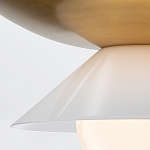 Подвесной светильник латунного цвета с конусовидным белым плафоном Quintiesse варинант исполнения - 10 | Loft Concept в Барнауле