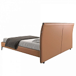 Кровать двуспальная коричневая из экокожи Modern Look варинант исполнения - 4 | Loft Concept в Барнауле