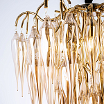 Люстра со стеклянными подвесками янтарного цвета Ambre Glass Chandelier 70 варинант исполнения - 2 | Loft Concept в Барнауле