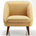 Кресло желтое с принтом Pauley Yellow Armchair варинант исполнения - 3 | Loft Concept в Барнауле