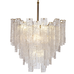 Люстра Dorit Textured Glass Rectangular Chandelier