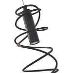 Бра светодиодное из металла со спиральным декоративным элементом черное Metal Spiral варинант исполнения - 2 | Loft Concept в Барнауле