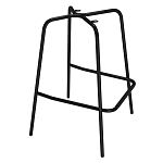 Барный стул со спинкой и подлокотниками на 4-х металлических ножках Douglas Rhombus Серый Велюр варинант исполнения - 5 | Loft Concept в Барнауле