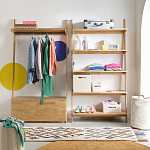 Корзина для белья из ткани букле Boucle Organizers Round варинант исполнения - 3 | Loft Concept в Барнауле