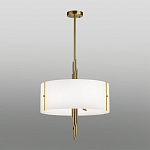 Люстра на штанге с белым круглым плафоном на бронзовом основании с вертикальным декором из металлических трубок Sohne варинант исполнения - 2 | Loft Concept в Барнауле