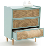 Комод с 3-мя ящиками из ротанга Blais Turquoise Wicker Furniture варинант исполнения - 2 | Loft Concept в Барнауле