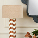 Настольная лампа с узором вдоль колоннообразного основания Brick Surface варинант исполнения - 4 | Loft Concept в Барнауле
