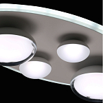 Потолочный светильник овальной формы белого цвета с 4-мя лампами Lunar Pebbles варинант исполнения - 9 | Loft Concept в Барнауле