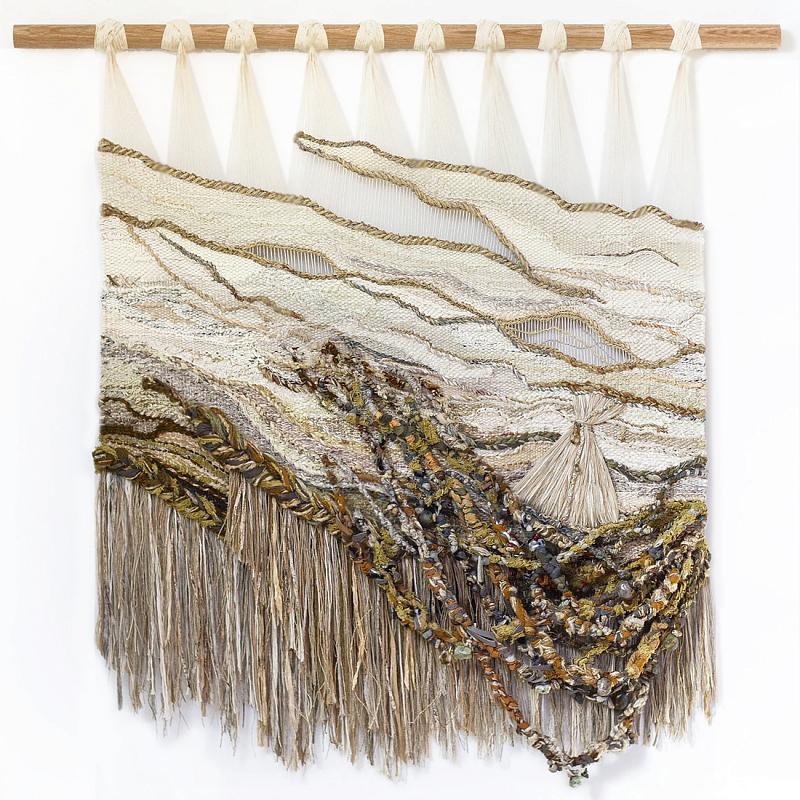 Большой Гобелен ручная работа Wabi-Sabi I Коричневый Бежевый в Барнауле | Loft Concept 
