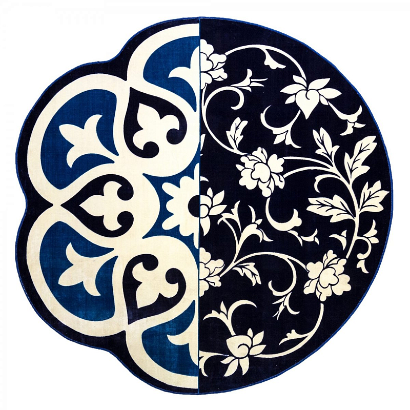 Ковер Seletti Hybrid Andria Синий Белый в Барнауле | Loft Concept 