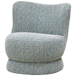 Дизайнерское мягкое кресло без подлокотников в голубой пестрой обивке Roux Armchair варинант исполнения - 1 | Loft Concept в Барнауле