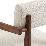 Кресло обеденное Alcove White Boucle из массива ореха варинант исполнения - 6 | Loft Concept в Барнауле