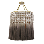Люстра плетеная с кисточками на золотистом каркасе Boho Tassel Chandelier варинант исполнения - 2 | Loft Concept в Барнауле