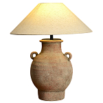 Настольная лампа керамическая с ручками и тканевым абажуром Eastern Tale варинант исполнения - 2 | Loft Concept в Барнауле