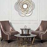 Стол журнальный коричневый на золотом основании Symphony of the Earth варинант исполнения - 2 | Loft Concept в Барнауле