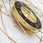 Часы настенные из металла с чёрным циферблатом Current Time варинант исполнения - 3 | Loft Concept в Барнауле