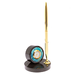 Часы настольные с ручкой из натурального камня Stone Clock варинант исполнения - 2 | Loft Concept в Барнауле