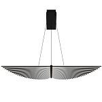 Люстра в виде распахнутых крыльев из тонких металлических планок Flight of Freedom варинант исполнения - 9 | Loft Concept в Барнауле