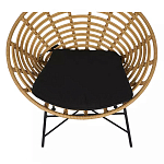Стул круглый с ротанговым плетением Round Wicker Stool варинант исполнения - 5 | Loft Concept в Барнауле