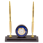 Часы настольные с двумя ручками из натурального камня Stone Clock варинант исполнения - 4 | Loft Concept в Барнауле