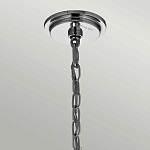 Люстра круглая цвета хром с вертикальными стеклянными трубками и круглыми подвесками Kichler варинант исполнения - 3 | Loft Concept в Барнауле