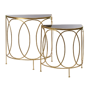 Консоль полукруглая Frame Metallic Gold