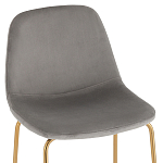 Барный стул на золотистых ножках VENDRAMIN Grey варинант исполнения - 6 | Loft Concept в Барнауле