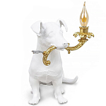 Настольная лампа в виде щенка Puppy White Table Lamp варинант исполнения - 1 | Loft Concept в Барнауле