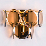 Бра с круглыми стеклянными подвесками Cardiel Amber Glass Wall Lamp варинант исполнения - 2 | Loft Concept в Барнауле