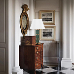 Настольная лампа на основании из зеленого мрамора с белым абажуром Noelia Green варинант исполнения - 5 | Loft Concept в Барнауле