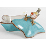 Фарфоровая шкатулка с птицей Eden Garden Blue варинант исполнения - 5 | Loft Concept в Барнауле