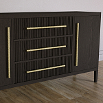 Буфет Primo с тремя ящиками и двумя фасадами Темный орех варинант исполнения - 3 | Loft Concept в Барнауле