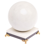 Шар декоративный на подставке из натурального камня Мрамор Белый Natural Stone Spheres 11 см варинант исполнения - 1 | Loft Concept в Барнауле
