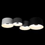 Потолочный светильник с 4-мя цилиндрическими абажурами белого серого и черного цвета Urban Dome варинант исполнения - 2 | Loft Concept в Барнауле