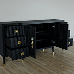 Большой Комод-буфет Elsa Dreams Black с ящиками варинант исполнения - 1 | Loft Concept в Барнауле