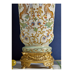 Ваза из фарфора на бронзовом основании Turquoise Blooming Garden варинант исполнения - 6 | Loft Concept в Барнауле