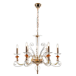 Люстра с 6-ю лампочками и изогнутыми прозрачными элементами из стекла Twisted Glass Candles Chandelier варинант исполнения - 2 | Loft Concept в Барнауле