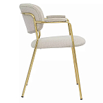 Стул Singer Chair с подлокотниками серый на золотистых ножках варинант исполнения - 2 | Loft Concept в Барнауле