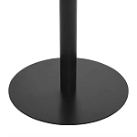 Круглый обеденный стол с белой мраморной столешницей White Tabletop on Black Base варинант исполнения - 5 | Loft Concept в Барнауле