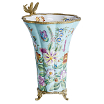 Ваза со стрекозой из фарфора с бронзовыми элементами Paradise Dragonfly варинант исполнения - 2 | Loft Concept в Барнауле