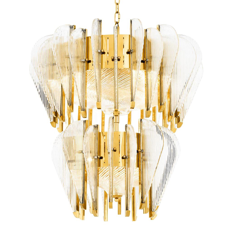Люстра Chandelier Canzone Золотой Прозрачное Стекло в Барнауле | Loft Concept 