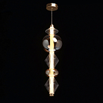 Подвесной светильник с вертикальной композицией из прозрачных и янтарных стеклянных шаров и ромбов Gabriel Scott Luna варинант исполнения - 13 | Loft Concept в Барнауле