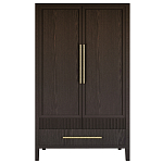 Шкаф платяной Primo с выдвижными ящиками шпон Темный орех варинант исполнения - 1 | Loft Concept в Барнауле