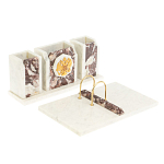Настольный письменный набор из мрамора и креноида с гербом России Marble Accessory варинант исполнения - 2 | Loft Concept в Барнауле