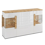 Комод с белым глянцевым фасадом с 2-мя дверцами и ящиками Grace of Furniture  варинант исполнения - 1 | Loft Concept в Барнауле