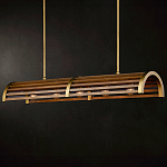 Люстра линейная полукруглой формы Wooden Horseshoe варинант исполнения - 7 | Loft Concept в Барнауле