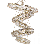 Вертикальная Многоярусная композиция из круглых Хрустальных светильников Elizabeth Золото варинант исполнения - 1 | Loft Concept в Барнауле