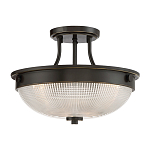 Потолочный светильник со стеклянным плафоном в виде купола Quoizel варинант исполнения - 7 | Loft Concept в Барнауле