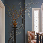 Обои ручная роспись Nara Original colourway on Summer Sky slub silk варинант исполнения - 1 | Loft Concept в Барнауле